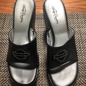 Harley Davidson platform sandals